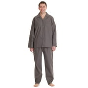 #FollowMe Mens Plaid Flannel Pajama Set Stylish \u0026 Cozy Winter Sleepwear (Charcoal, Small)